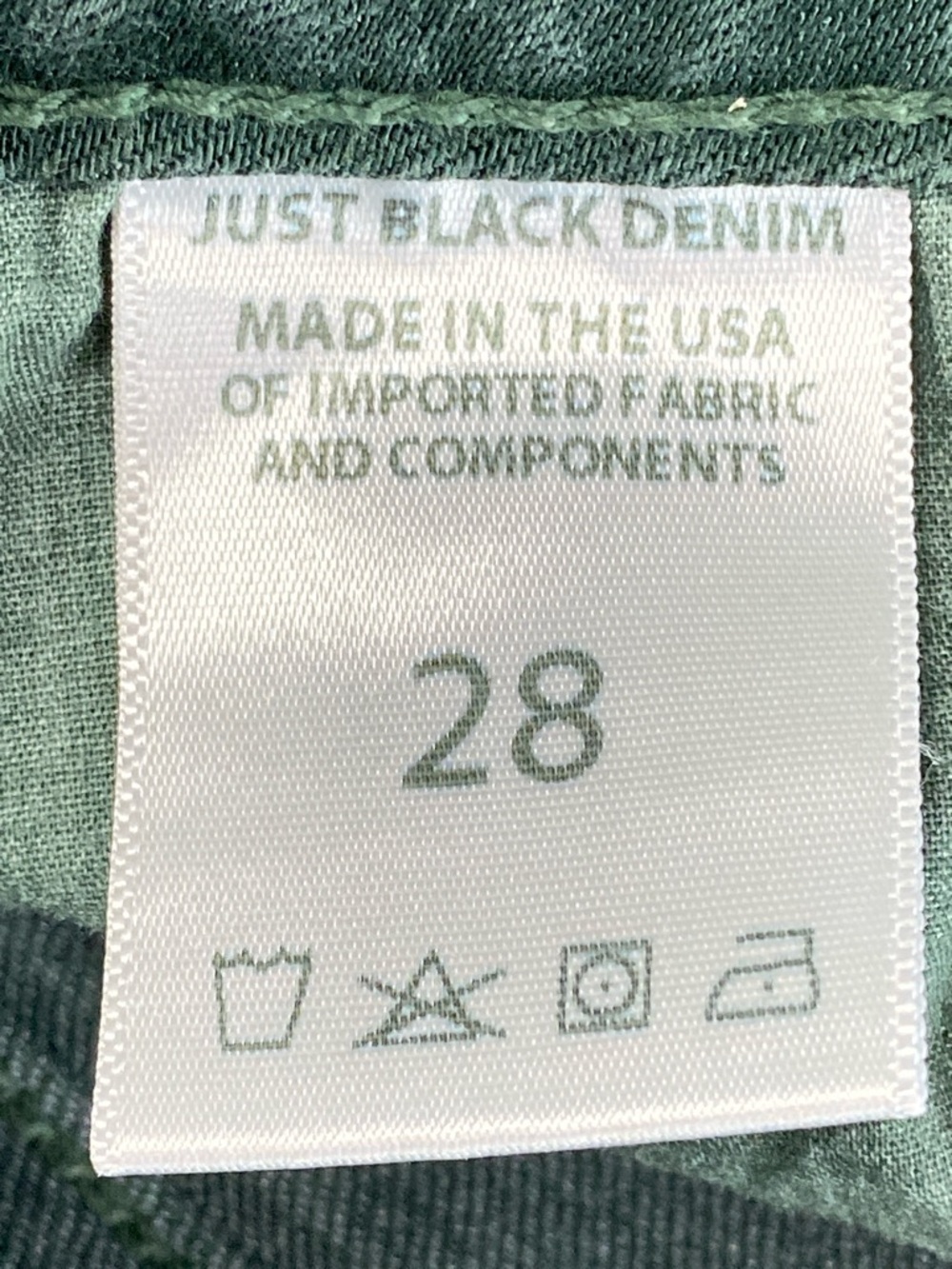 Just Black Denim Dark Green Skinny Jeans 28 Soft Lyocell Blend - Picture 6 of 7